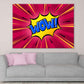 Colorful WOW Quote Illustration Pop Arts & Comic Poster Print 100% Australian Made Stretched Canvas Ready to Hang - 2163