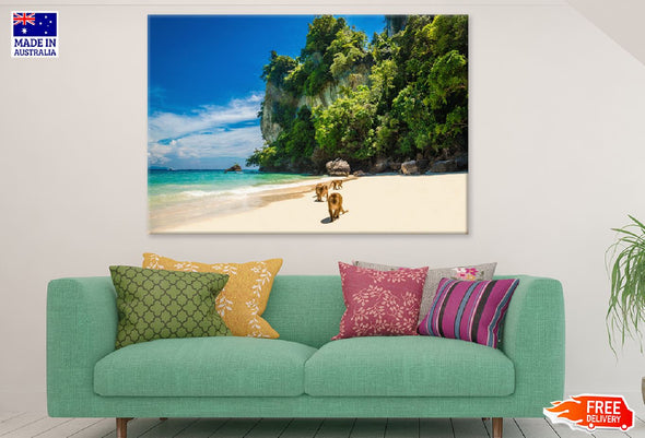 Monkey Beach View Phi Phi Islands Print 100% Australian Made Stretched Canvas Ready to Hang - 1358