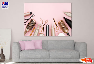 Hair Dresser Tools Photograph Print 100% Australian Made Stretched Canvas Ready to Hang - 1295