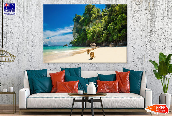 Monkey Beach View Phi Phi Islands Print 100% Australian Made Stretched Canvas Ready to Hang - 1358