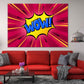 Colorful WOW Quote Illustration Pop Arts & Comic Poster Print 100% Australian Made Stretched Canvas Ready to Hang - 2163