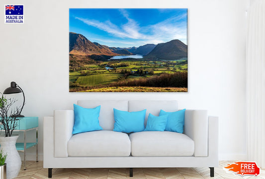 Mountains with Landscape Scenery Print 100% Australian Made Stretched Canvas Ready to Hang - 1011