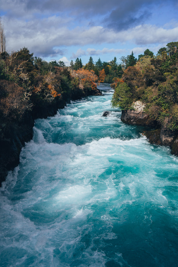 Huka Falls Scenery Photograph Print 100% Australian Made Stretched Canvas Ready to Hang - 1092