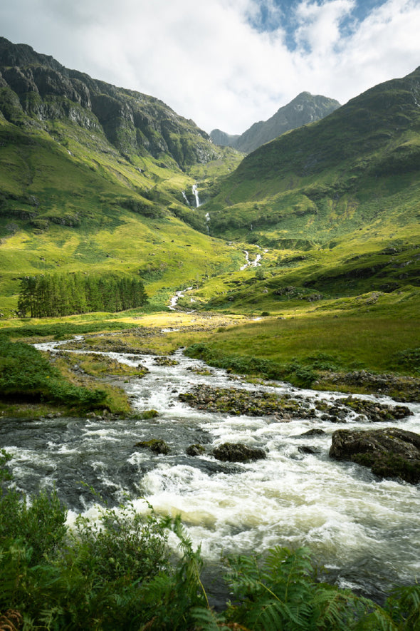 River Surrounded by Mountain View Print 100% Australian Made Stretched Canvas Ready to Hang - 1093