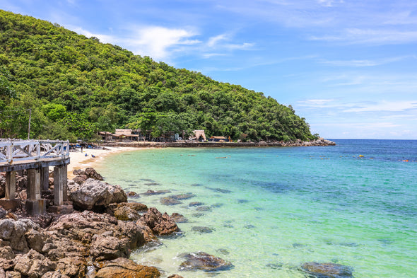 Sangwan Beach View Thailand Print 100% Australian Made Stretched Canvas Ready to Hang - 1441