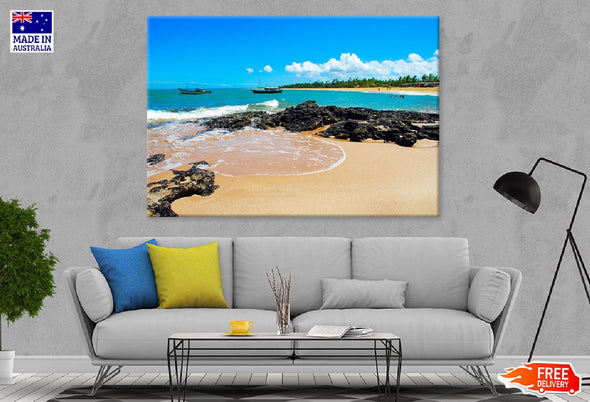 Porto Seguro Sea View Photograph Print 100% Australian Made Stretched Canvas Ready to Hang - 1444