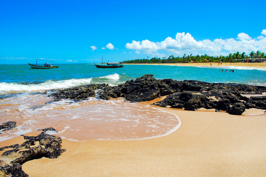 Porto Seguro Sea View Photograph Print 100% Australian Made Stretched Canvas Ready to Hang - 1444