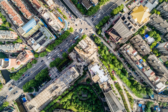 Cityscape of Wuxi Aerial View Print 100% Australian Made Stretched Canvas Ready to Hang - 1546