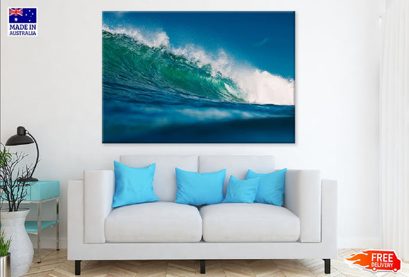 Turquoise Wave Ocean Photograph Print 100% Australian Made Stretched Canvas Ready to Hang - 1446