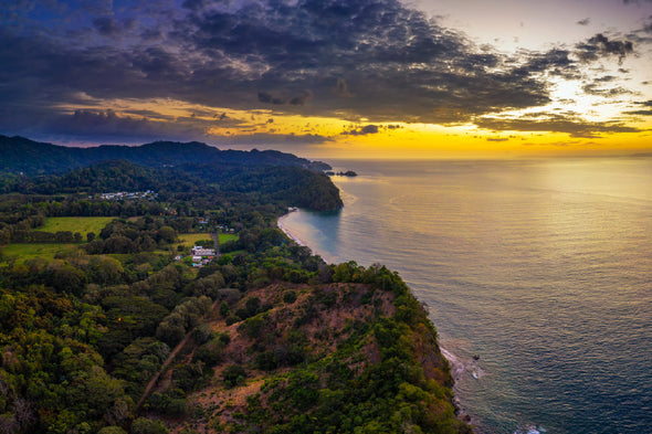 Coastal Forest Aerial Sunset View Print 100% Australian Made Stretched Canvas Ready to Hang - 1447